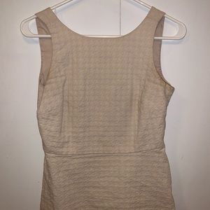 Beige work peplum top